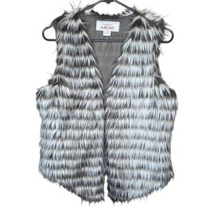 ARIAT Faux Fur Vest woman's size small